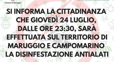 AVVISO DISINFESTAZIONE ANTIALATI