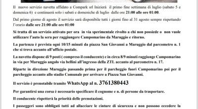SERVIZIO NAVETTA GRATUITO