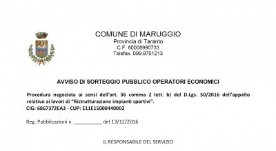 avviso sorteggio pubblico
