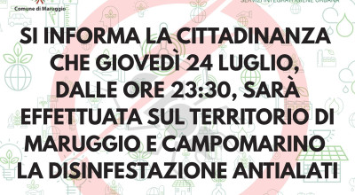 AVVISO DISINFESTAZIONE ANTIALATI