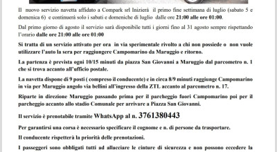 SERVIZIO NAVETTA GRATUITO