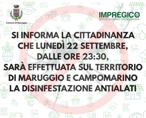 AVVISO DISINFESTAZIONE ANTIALATI